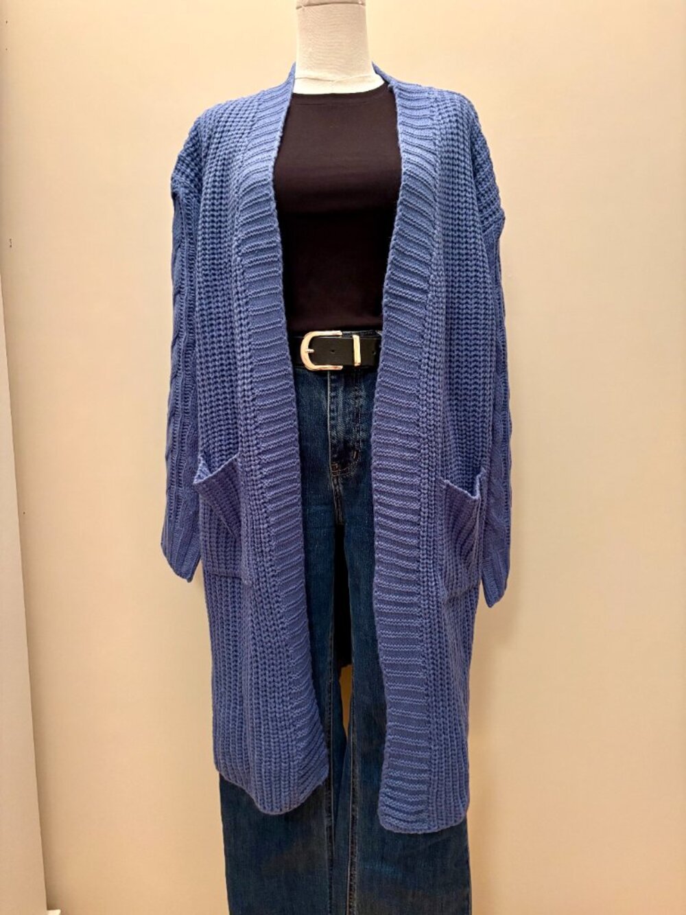 Muse By Magnolia Blue Chunky Duster Cardigan